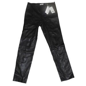 NWT Vince Leather Crop Leggings Black Women's Medium MSRP $995